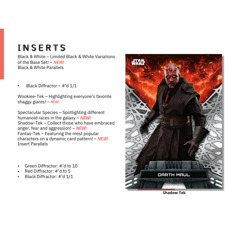 2024 Topps Star Wars High-Tek Hobby 12 Box Case