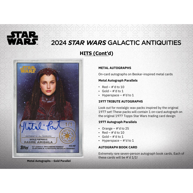 2024 Topps Star Wars Galactic Antiquities Hobby Case
