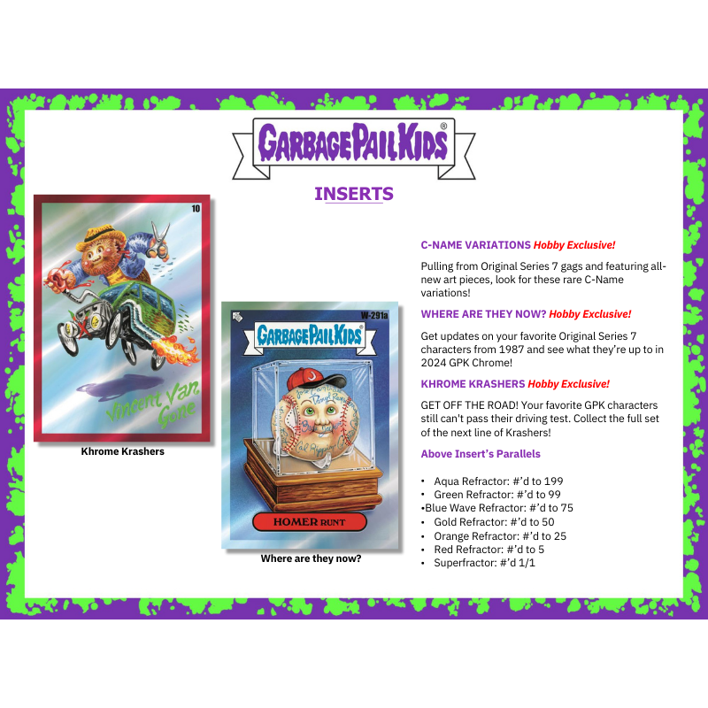 2024 Topps Garbage Pail Kids Chrome Hobby Box