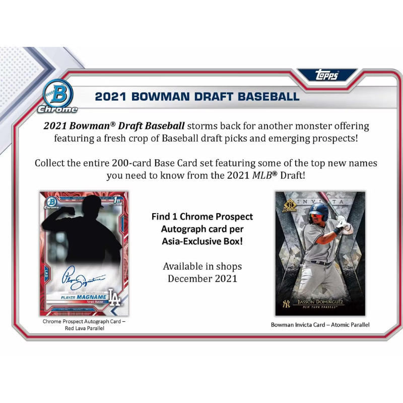 2021 Bowman Draft Baseball Asia Edition Box